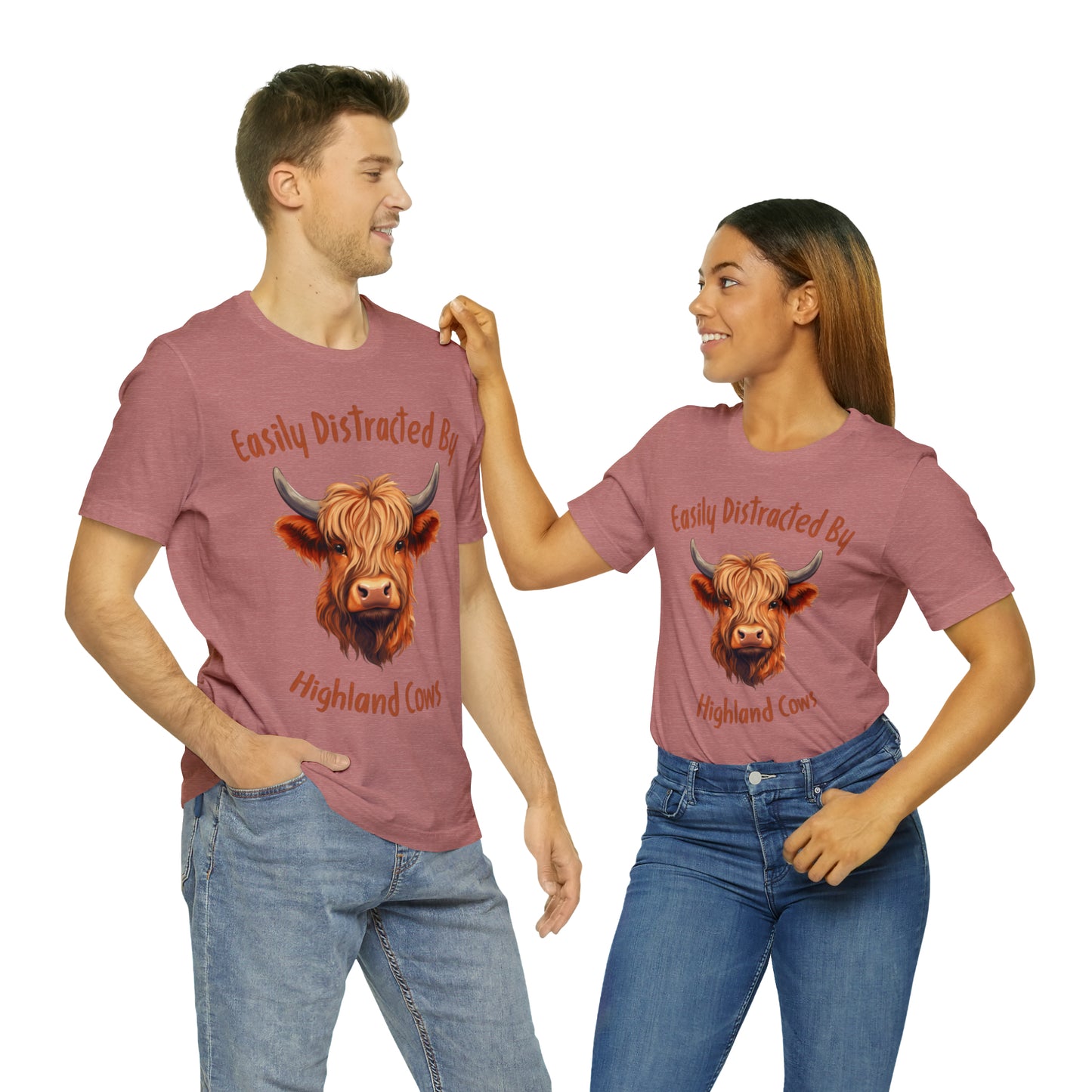 Easily Distracted By Highland Cows Tee