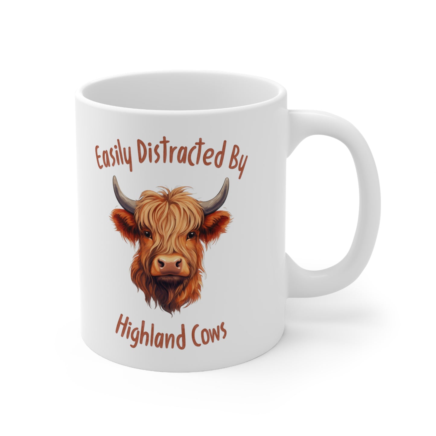 Easily Distracted By Highland Cows Mug
