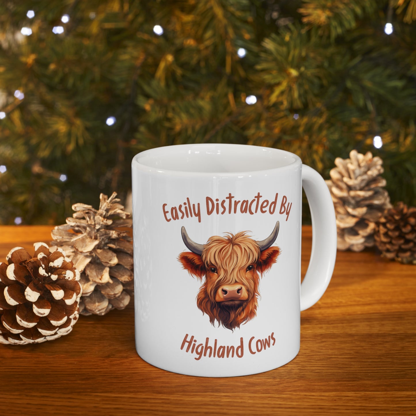 Easily Distracted By Highland Cows Mug