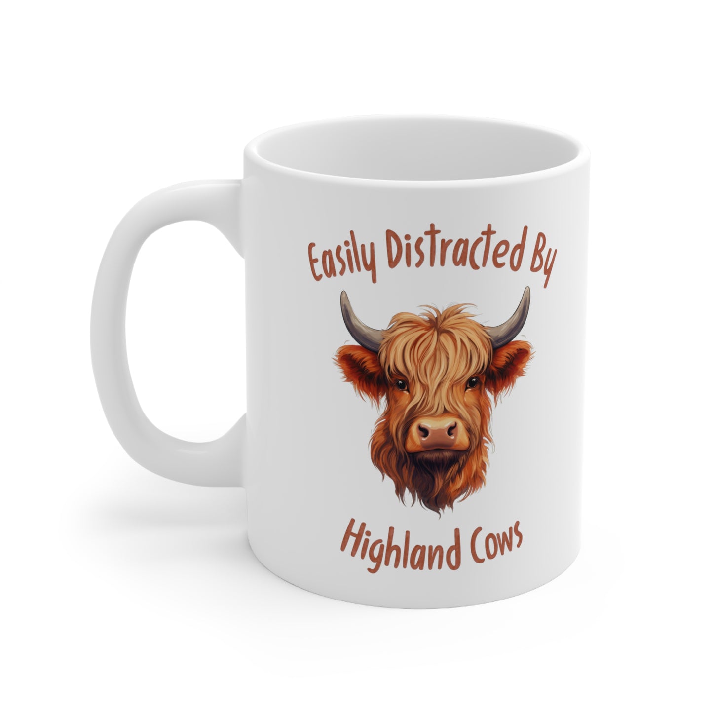 Easily Distracted By Highland Cows Mug