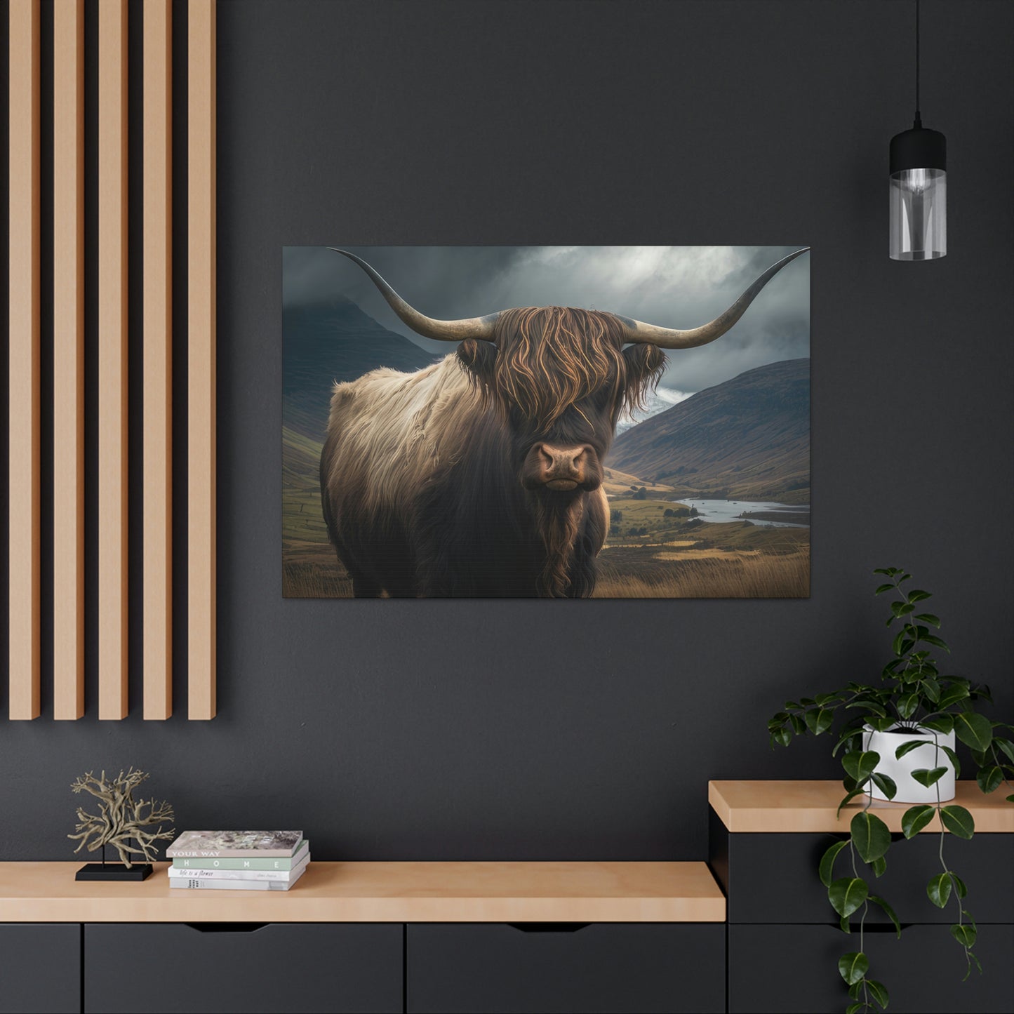 A Highland Cow's Tranquil Cloudscape