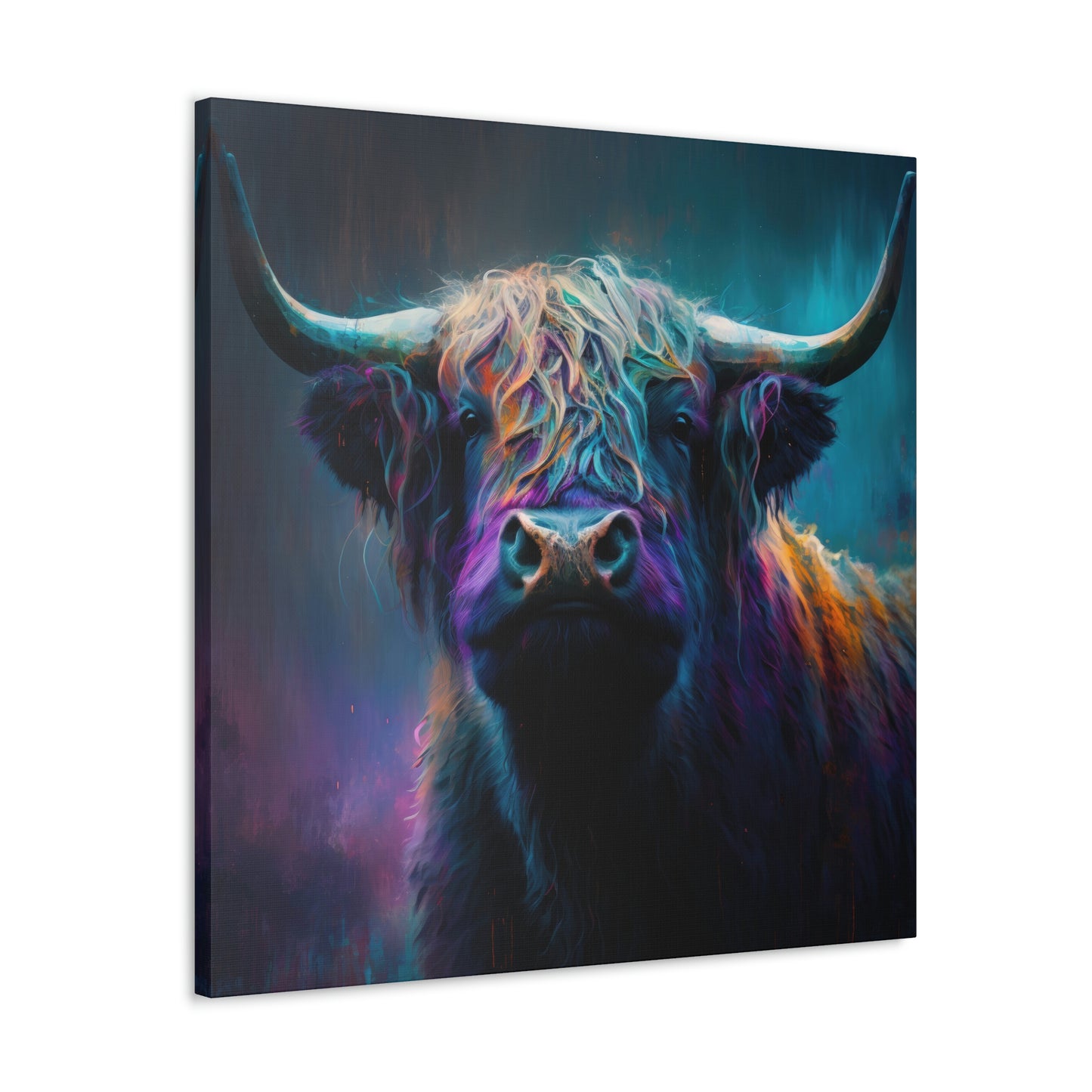 Spectrum of Splendor: The Highland Cow In Abstract