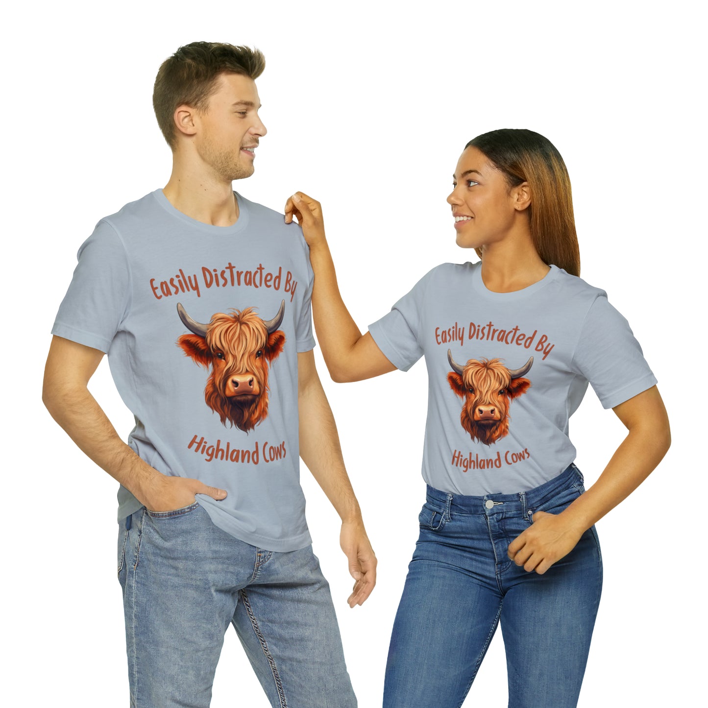 Easily Distracted By Highland Cows Tee