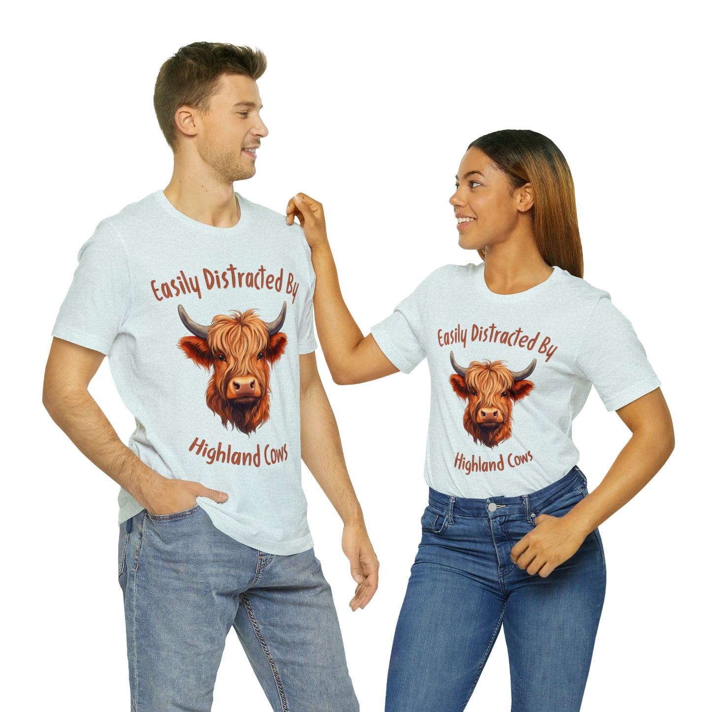 Easily Distracted By Highland Cows Tee