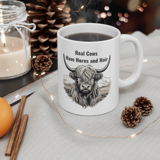 Real Cows Have Hair and Horns Mug