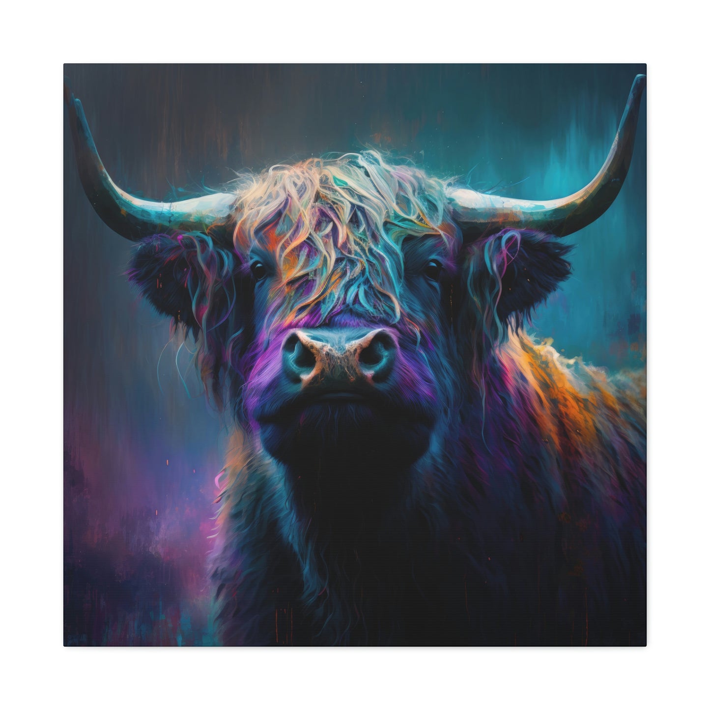 Spectrum of Splendor: The Highland Cow In Abstract