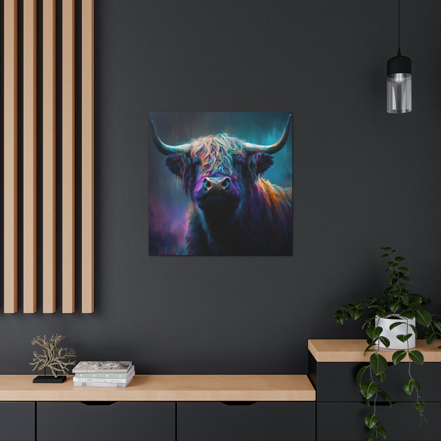 Spectrum of Splendor: The Highland Cow In Abstract
